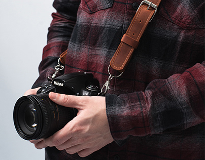 Leather camera strap