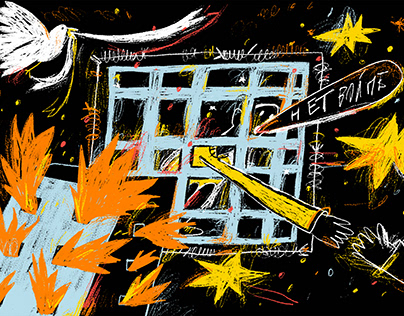 Project thumbnail - Illustration for interview with antiwar activists