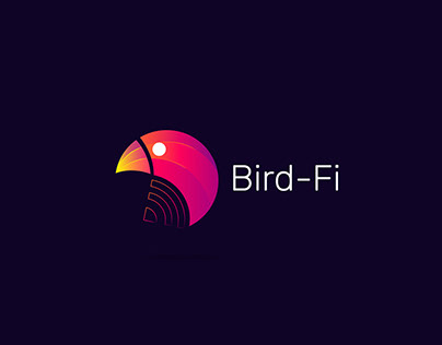 Modern Bird Branding Logo | Bird & Wi-Fi Minimal Logo