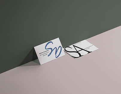 Business card and monogram example.