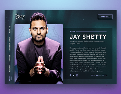 Concept Website Design of Jay Shetty