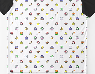 Snes pixel pattern t-shirts