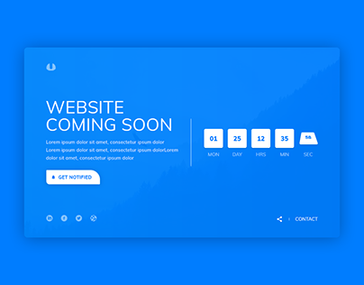 Coming Soon Page – PSD Template