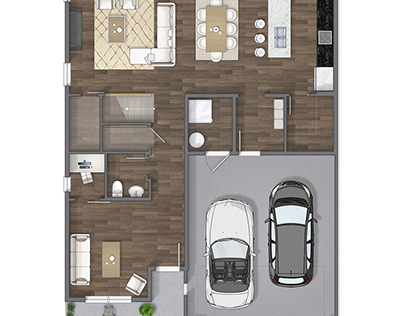 Floor plan 2D rendering in Cincinnati EEUU