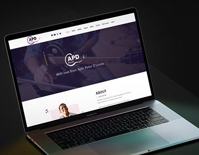 Presenting the website design for APD Music