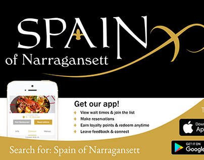 Spain of Narragansett Mobile App Launch Banner