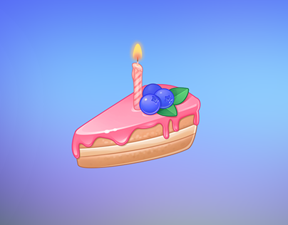 Birthday cake. Game art