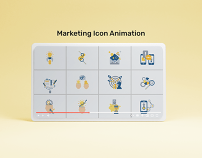 Marketing Icon Animation Lottie JSON File.