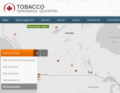 tobacco dependence education map