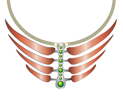 Gilded Anatomy: Ribcage Necklace