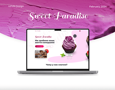 Landing page Sweey Paradise (cake shop/food)