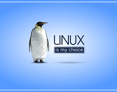 Wallpaper Linux OS with Low Poly effect