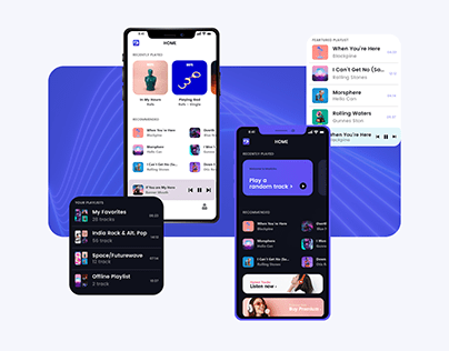 Music Streaming Service Mobile App UI/UX Design