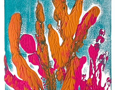 Coral Mono Prints