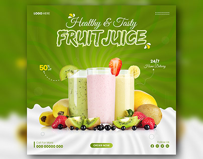Fruit Juice Social Media Post