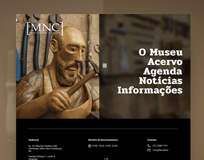 Museu Nacional do Calçado. Website UX UI