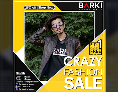 Social Media Marketing Brochure BARKI Leather Jackets