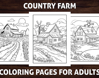 Country Farm Coloring Pages for Adults