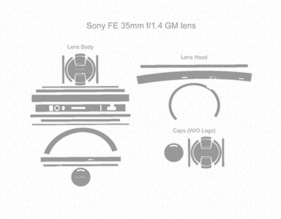 Sony FE 35mm F1.4 GM Lens Skin Template Vector 2021