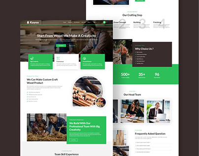 Kayoo Wood Crafting Website-UIdesignz
