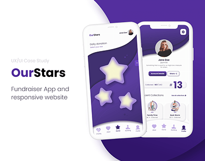 Fundraiser App and Web | UX/UI case study