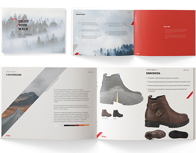 shoe catalog design and layout