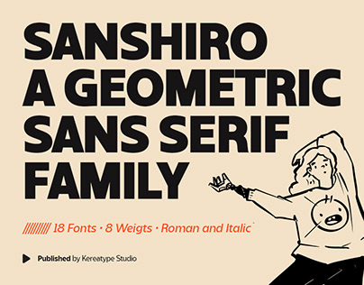 Sanshiro Geometric Sans Serif - Free Font