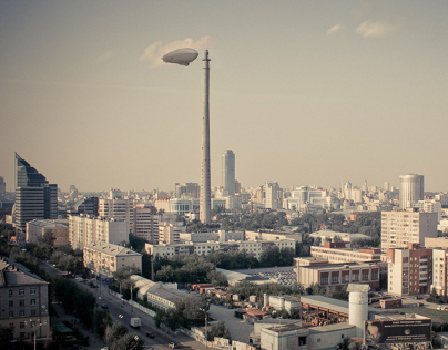 unfinished TV tower in Yekaterinburg