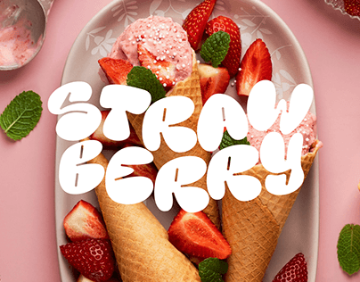 Ice cream. Strawberry.
