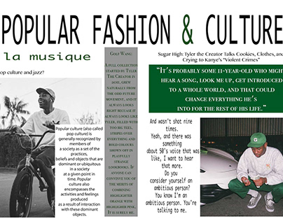 Double page spread of magazine
