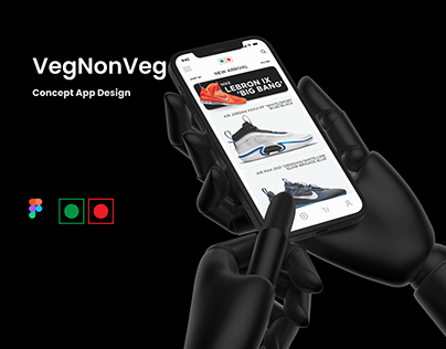 VegNonVeg | AR App UI Design