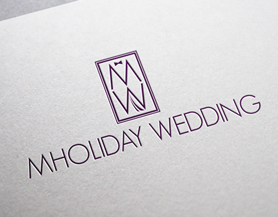 Логотип для студии свадеб "MHOLIDAY WEDDING".