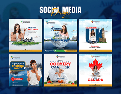 Study Abroad ads Social Media Post | Consultancy Design