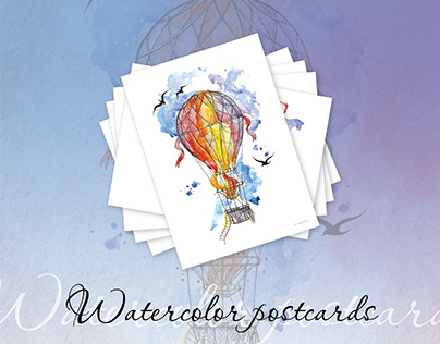 Watercolor postcards