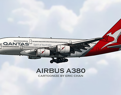 Qantas Airbus A380 airplane