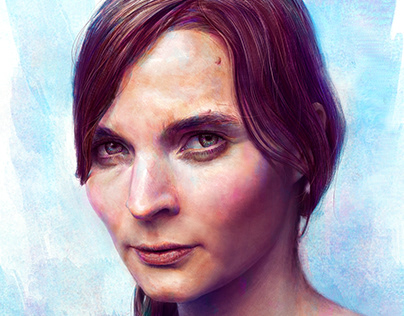 Hildur Guðnadóttir's portrait./Digital Painting