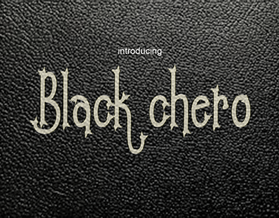 black chero font