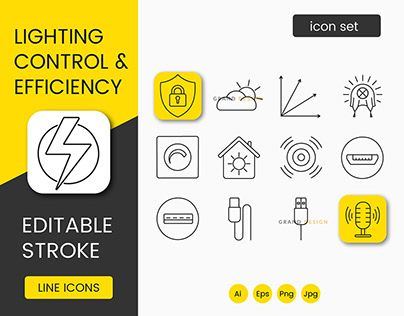 Efficient Lighting and Control icons