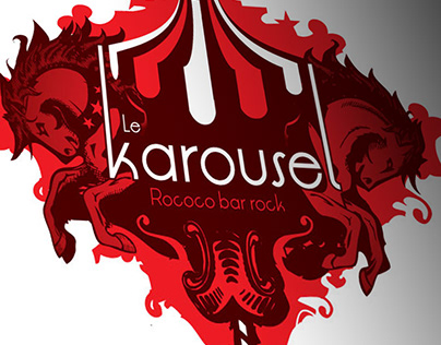 Logo et recherches visuelles pour le bar Le Karousel