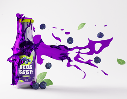 Blueberry Juice CGI Image Shot