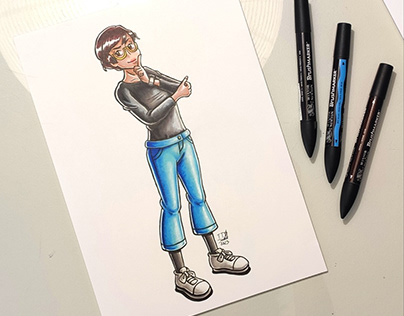 Adapted portrait (Markers)