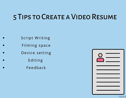 5 Tips to Create a Video Resume