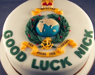 Royal Marines 'Good Luck' Cake