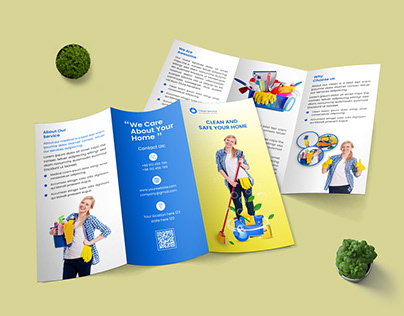 Cleaning Tri-fold Brochure Design
