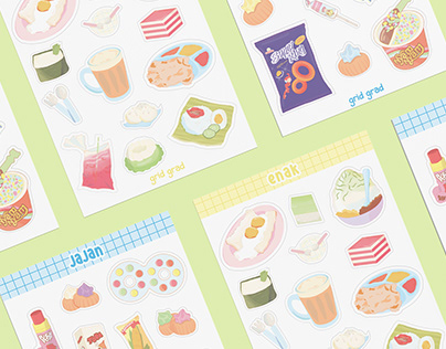 Grid Grad Foodie Sticker Sheets (2021)