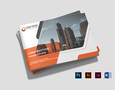 Construction company profile design. Brochure design,
