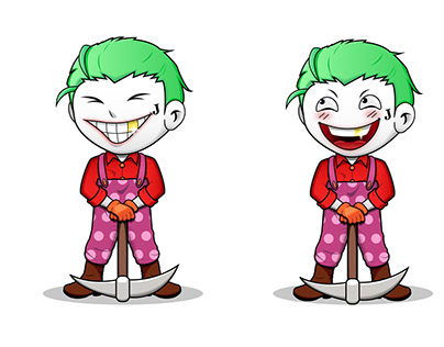 Joker Miner funny character design