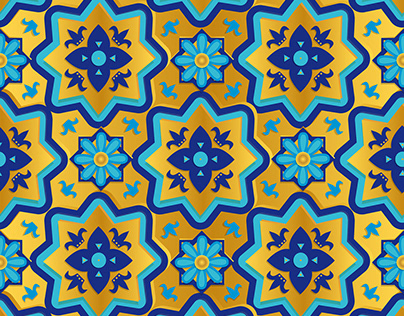 Arabic seamless gradient patterns.