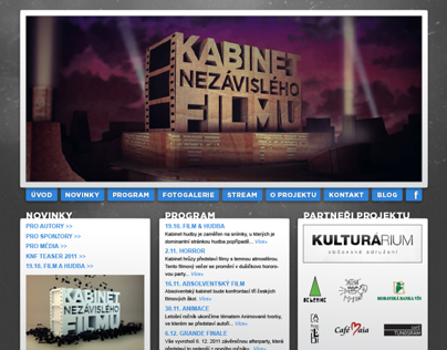 WEBDESIGN FOR KABINET NEZÁVISLÉHO FILMU 2011