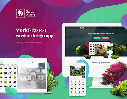 GardenPuzzle - UI, UX, logo